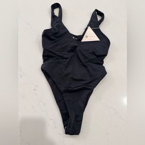 Buff bunny one piece mesh black swimsuit XS NWT